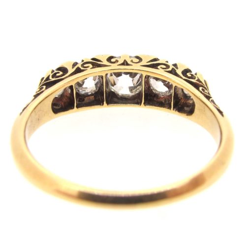 Victorian gold & diamond 5 stone ring