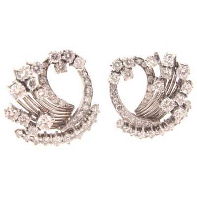 white gold & diamond earrings
