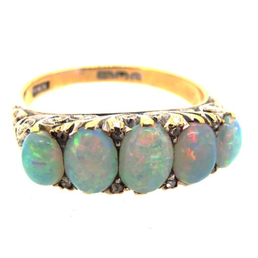Antique Opal 5 Stone Ring