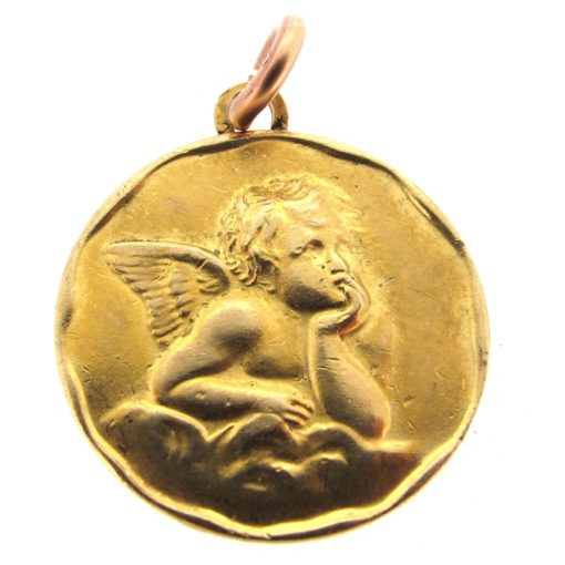 Antique Gold Cherub Pendant/ Charm