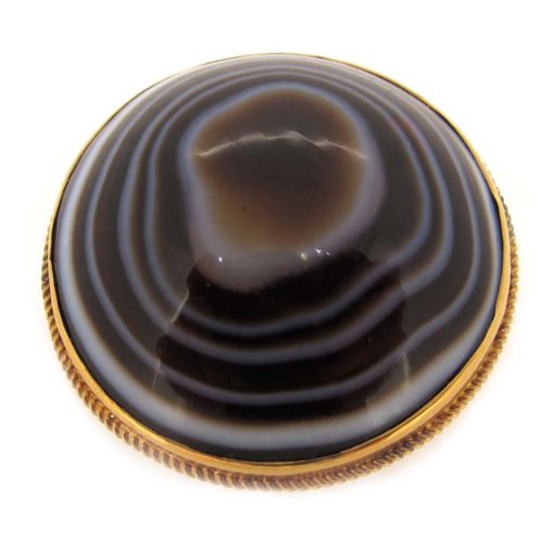 antique banded agate brooch
