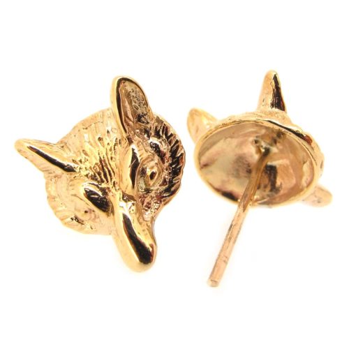 gold fox earrings