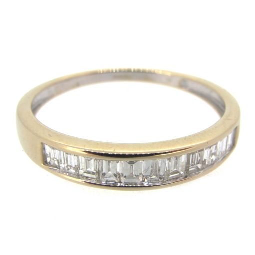 Baguette Cut Diamond Half Eternity Ring