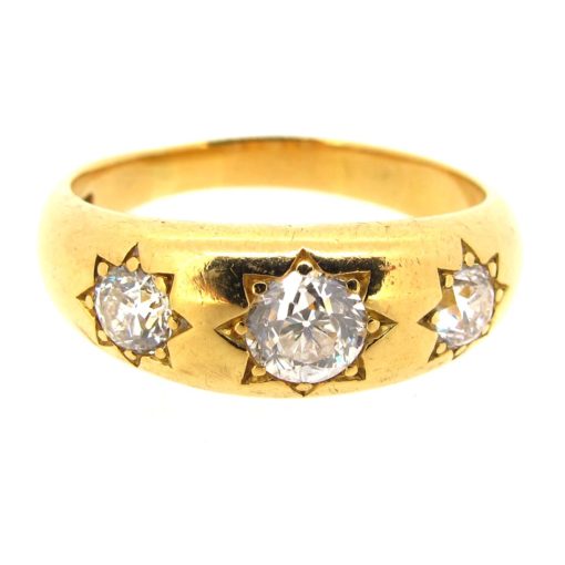 Gold & Diamond 3 Stone Ring