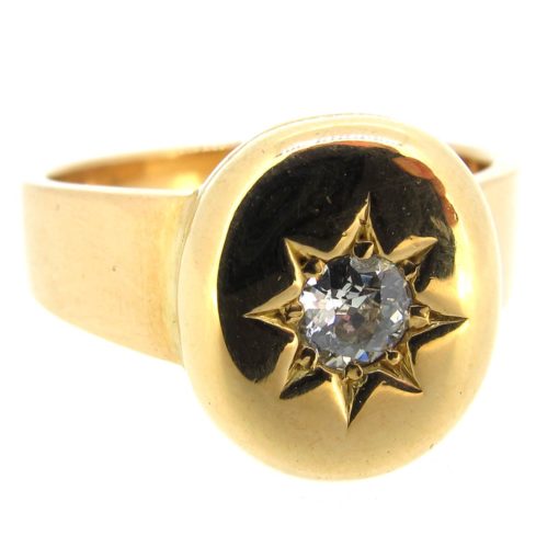 Gold & Diamond Locket Ring
