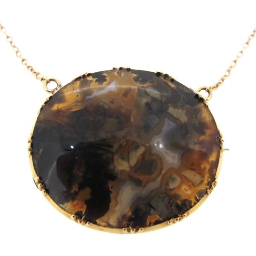 Dendritic Agate Necklace/ Brooch