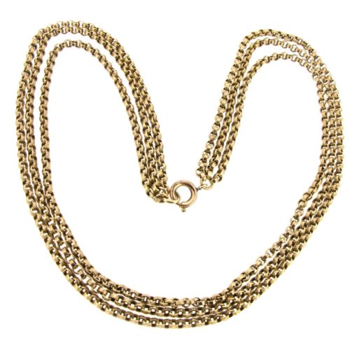 Triple Row Gold Necklace