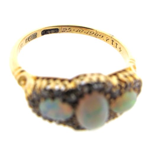 Edwardian Opal & Diamond Ring