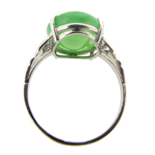 Art Deco Jade & Diamond Ring