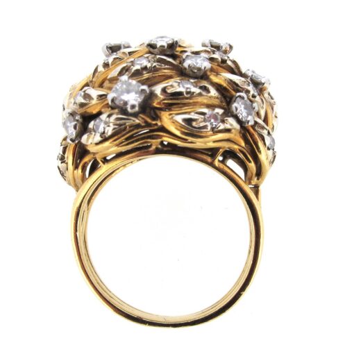 Gold & Diamond Cocktail Ring - Image 3