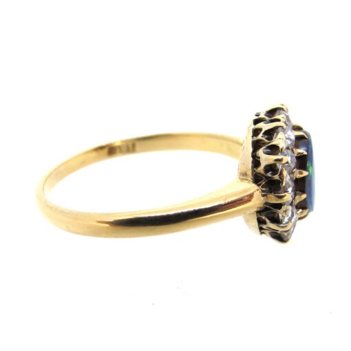 Black Opal & Diamond Cluster Ring - Image 2