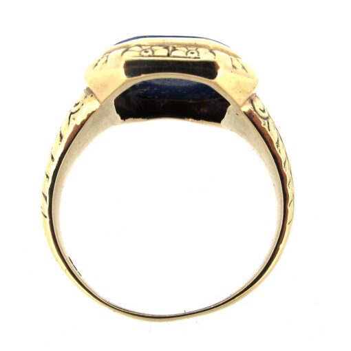 Gold & Lapis Signet Ring - Image 3