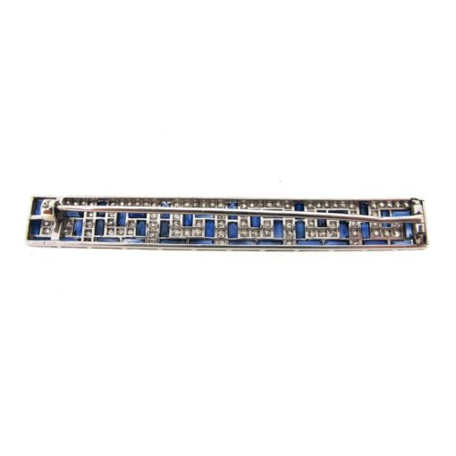 Art Deco Diamond Bar Brooch - Image 2