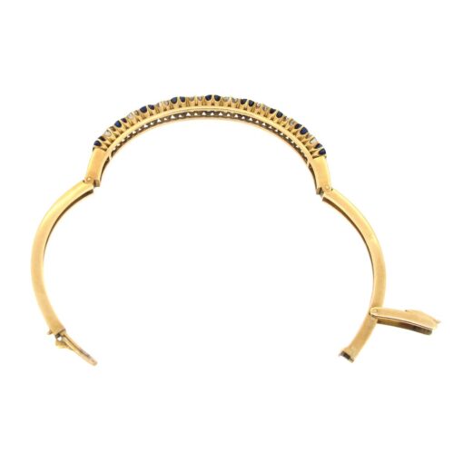 Sapphire & Diamond Half Hoop Bangle - Image 4