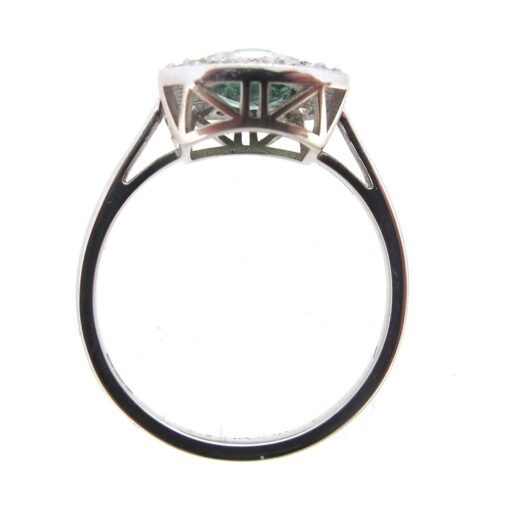 Emerald & Diamond Cluster Ring - Image 3