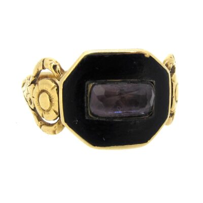 Georgian Enamel Mourning Ring
