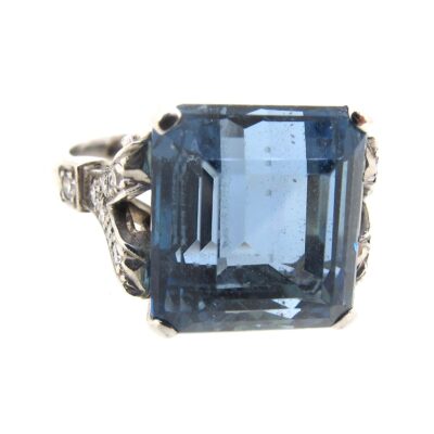 Art Deco Aquamarine Ring