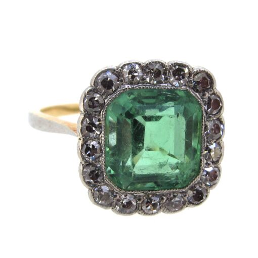 Edwardian Emerald & Diamond Ring