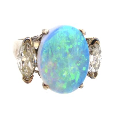Opal & Diamond Cocktail Ring