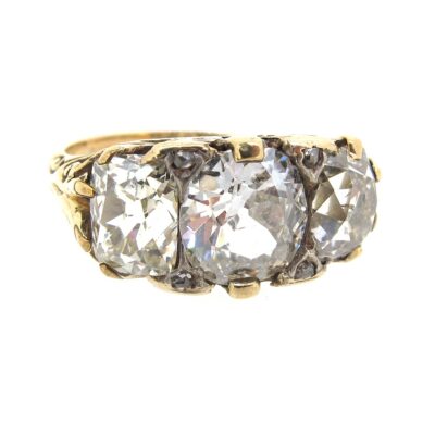 Victorian 3 Stone Diamond Ring