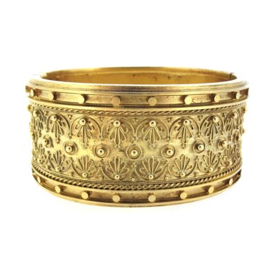 Etruscan Revival Cuff Bangle