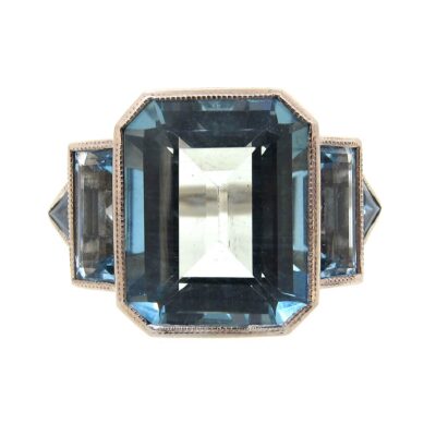 Aquamarine Cocktail Ring