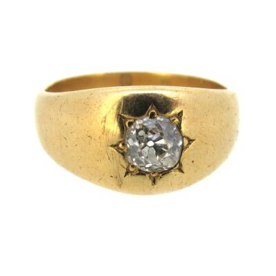 Gold & Diamond Star Set Ring
